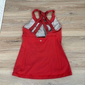 Lululemon Red Strappy Athletic Tank Top
